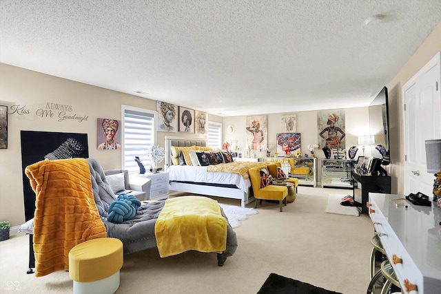 9605 Treyburn Green Way, Indianapolis, IN 46239 - carpeted bedroom with a textured ceiling