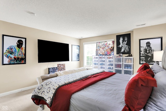 9605 Treyburn Green Way, Indianapolis, IN 46239 - carpeted bedroom featuring a textured ceiling and baseboards