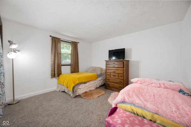 106 N Jamalee Way, Pendleton, IN 46064 - bedroom featuring carpet floors, a textured ceiling, and baseboards