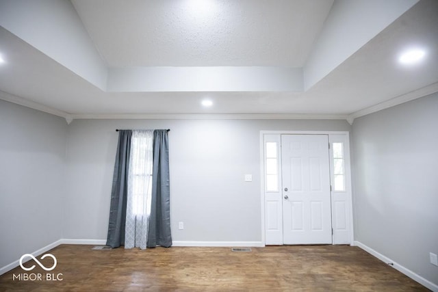 5840 N State Highway 7, Scipio, IN 47273 - entrance foyer featuring plenty of natural light, wood finished floors, baseboards, and crown molding