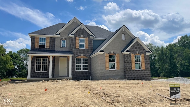1919 Delp Ct, Avon, IN 46123 - view of front of house featuring stone siding and roof with shingles