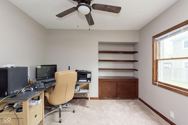 5110 S State Ave, Indianapolis, IN 46227 - office space with baseboards, carpet flooring, and ceiling fan