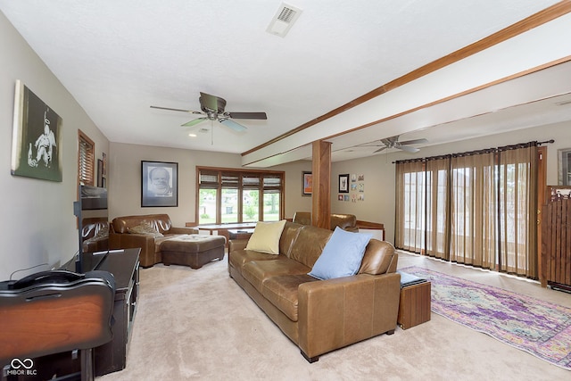 5110 S State Ave, Indianapolis, IN 46227 - living area with ceiling fan and carpet flooring