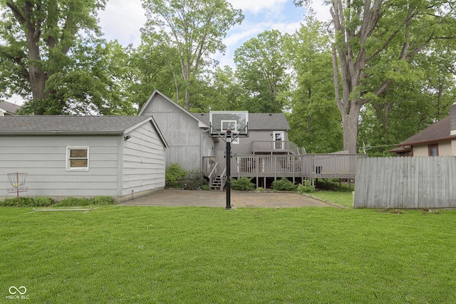 5110 S State Ave, Indianapolis, IN 46227 - view of yard with a patio area and a deck