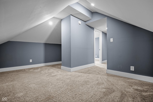 1529 E Tabor St, Indianapolis, IN 46203 - bonus room featuring vaulted ceiling, carpet, and baseboards