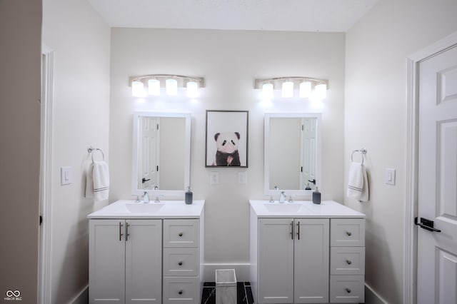 8703 Gordonshire Dr, Indianapolis, IN 46278 - bathroom featuring two vanities