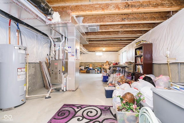 5335 Rum Cherry Way, Indianapolis, IN 46237 - below grade area with electric water heater and heating unit