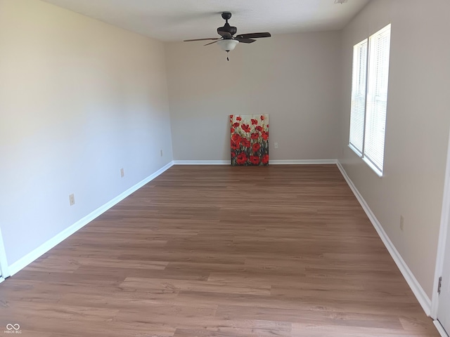 18851 Wimbley Way, Noblesville, IN 46060 - spare room featuring a ceiling fan and wood finished floors
