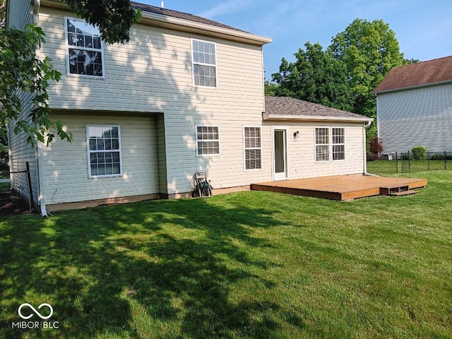 18851 Wimbley Way, Noblesville, IN 46060 - rear view of house featuring a deck