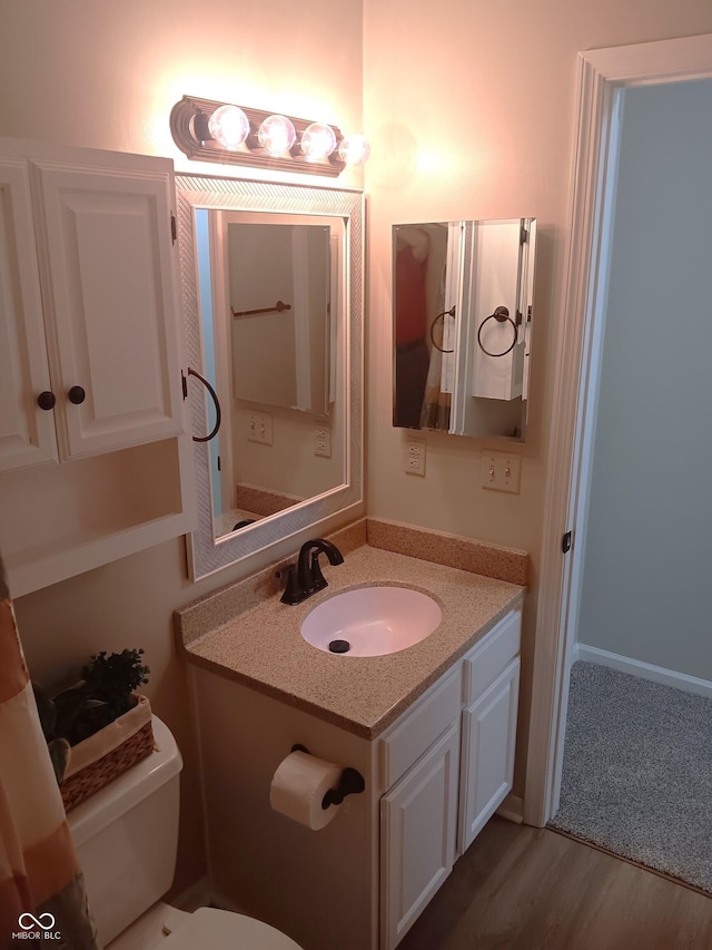 18851 Wimbley Way, Noblesville, IN 46060 - half bathroom with vanity and wood finished floors