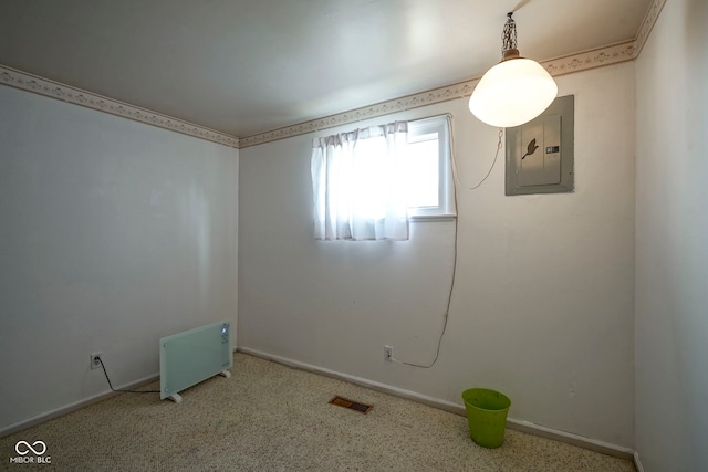 307 E 5th St, Sheridan, IN 46069 - unfurnished room featuring electric panel, baseboards, and carpet