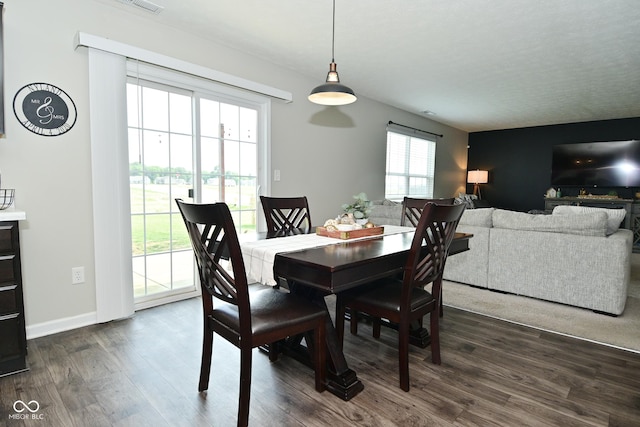 680 Albermarle Dr, Pittsboro, IN 46167 - dining area with dark wood finished floors and baseboards
