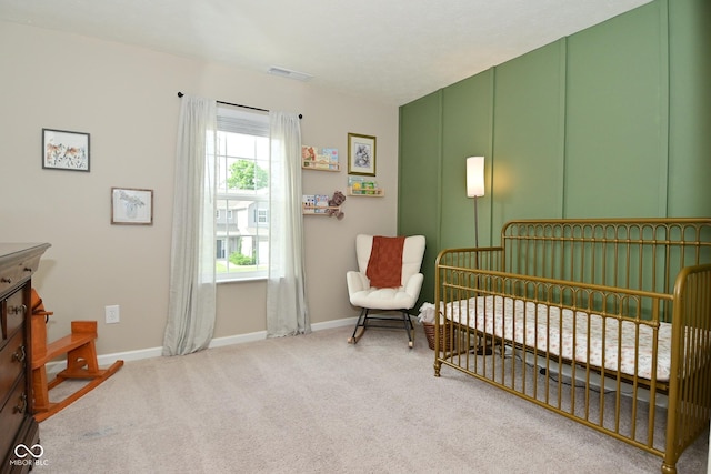 680 Albermarle Dr, Pittsboro, IN 46167 - carpeted bedroom featuring a crib and baseboards