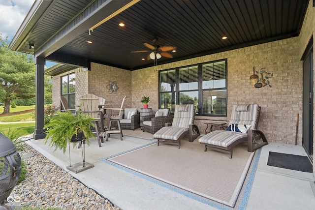 1295 Maclaren Ct, Franklin, IN 46131 - view of patio with ceiling fan