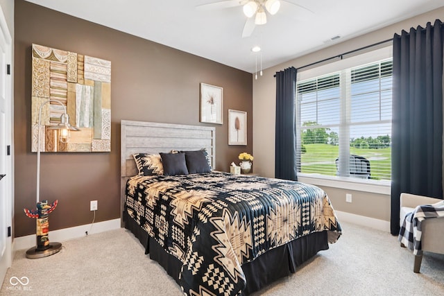 1295 Maclaren Ct, Franklin, IN 46131 - carpeted bedroom featuring baseboards and a ceiling fan