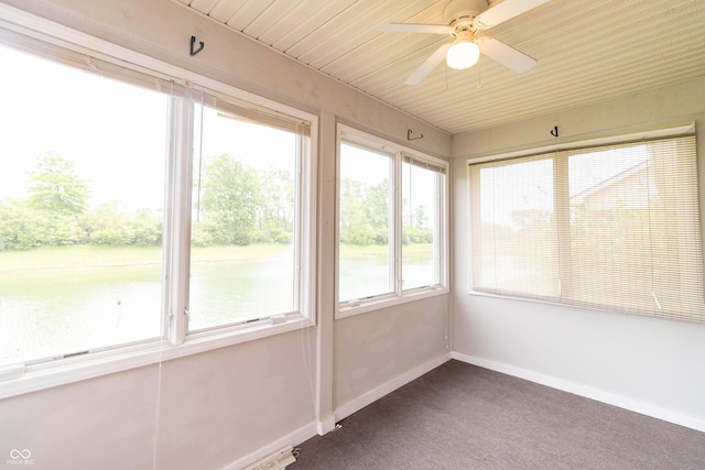 4291 Washington Blvd, Plainfield, IN 46168 - unfurnished sunroom featuring a water view