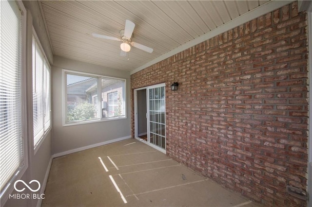 4291 Washington Blvd, Plainfield, IN 46168 - unfurnished sunroom with a ceiling fan