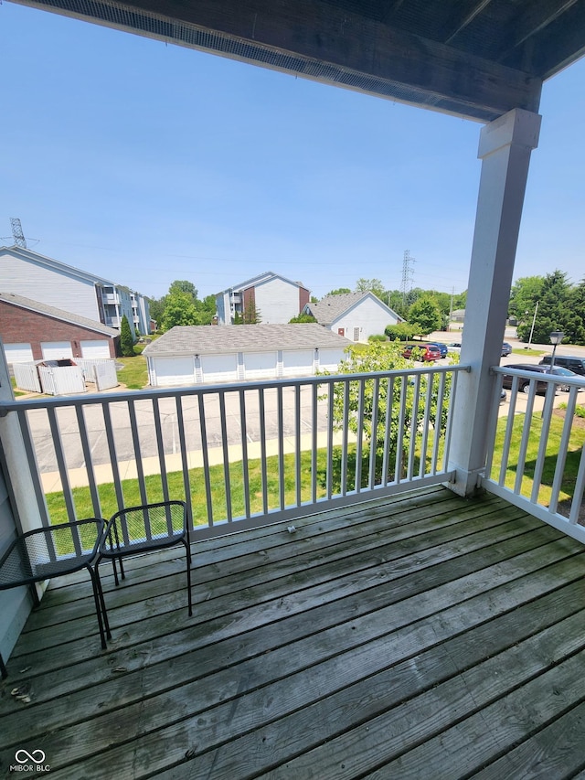 5011 Amber Creek Pl Unit 205, Indianapolis, IN 46237 - view of wooden deck