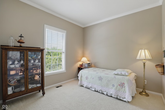 16802 Oak Manor Dr, Westfield, IN 46074 - carpeted bedroom featuring baseboards and crown molding