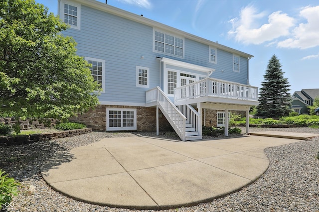 16802 Oak Manor Dr, Westfield, IN 46074 - back of property featuring stairs, a patio, and a deck