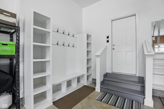 16802 Oak Manor Dr, Westfield, IN 46074 - mudroom featuring finished concrete flooring