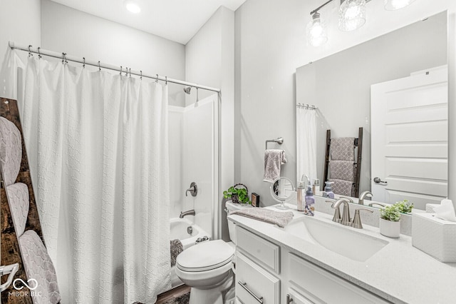17309 Graley Pl, Westfield, IN 46074 - bathroom featuring vanity, toilet, and shower / bath combination with curtain
