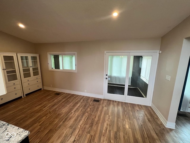 6805 Twin Brooks Dr, Indianapolis, IN 46227 - empty room featuring dark wood-style floors and recessed lighting