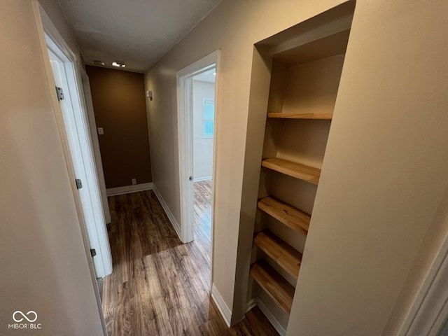 6805 Twin Brooks Dr, Indianapolis, IN 46227 - hallway featuring wood finished floors and baseboards