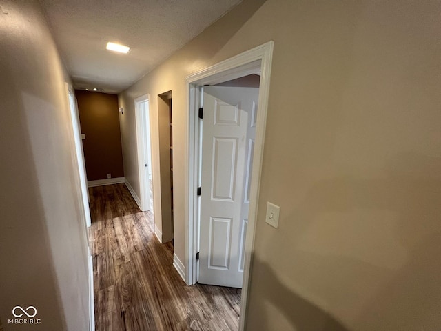 6805 Twin Brooks Dr, Indianapolis, IN 46227 - hall featuring dark wood-style flooring and baseboards