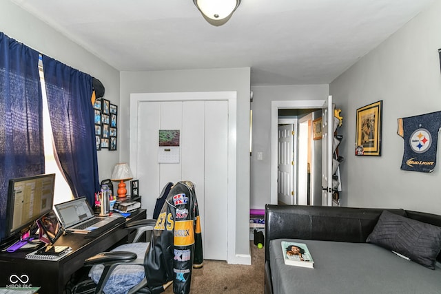 1619 E Bradbury Ave, Indianapolis, IN 46203 - home office with carpet flooring and baseboards