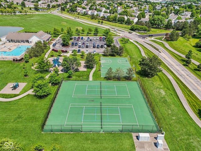17357 Austrian Pine Way, Westfield, IN 46074 - drone / aerial view of a pool area