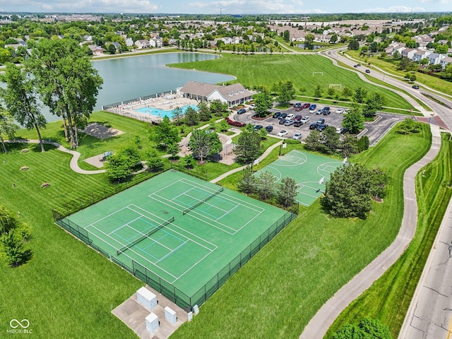 17357 Austrian Pine Way, Westfield, IN 46074 - aerial view of a large body of water and a pool area