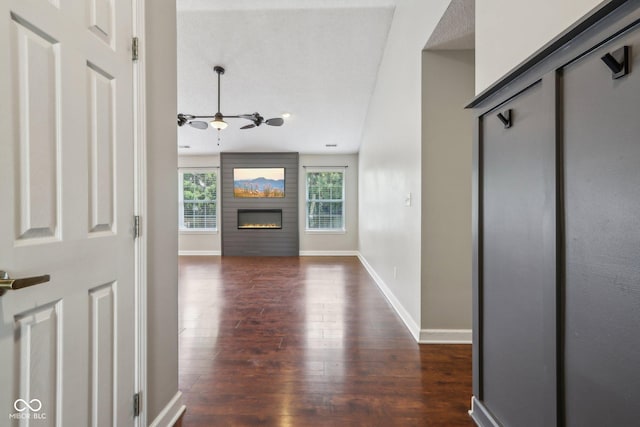17357 Austrian Pine Way, Westfield, IN 46074 - hall with dark wood-style flooring and baseboards