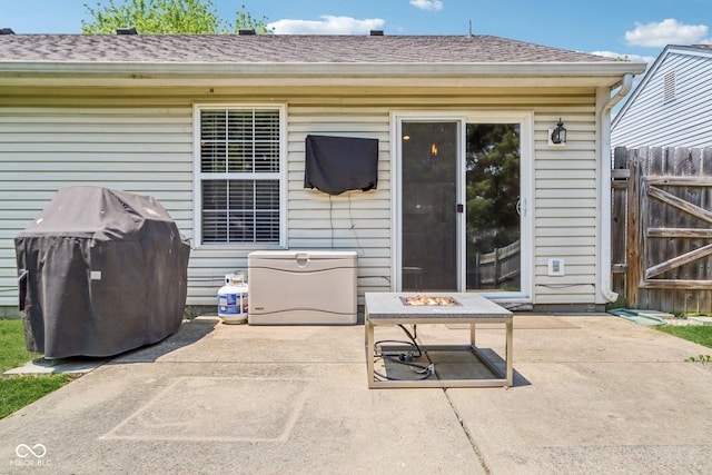 17357 Austrian Pine Way, Westfield, IN 46074 - view of patio featuring an outdoor fire pit and a grill
