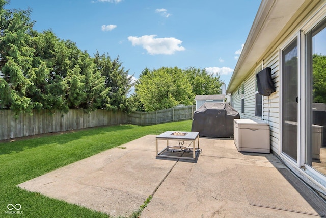 17357 Austrian Pine Way, Westfield, IN 46074 - view of patio / terrace with a fire pit and area for grilling