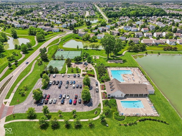 17357 Austrian Pine Way, Westfield, IN 46074 - bird's eye view of a pool and a nearby body of water