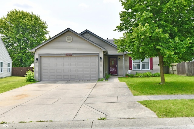3429 Pavetto Ln, Indianapolis, IN 46203 - ranch-style home with a garage and concrete driveway