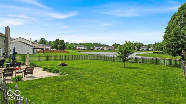 2434 Burgundy Way, Plainfield, IN 46168 - view of yard featuring a patio area, a fire pit, and a residential view