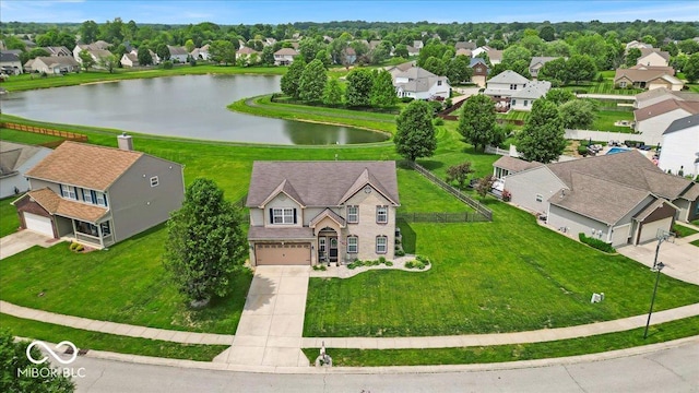 2434 Burgundy Way, Plainfield, IN 46168 - aerial view of residential area featuring a nearby body of water