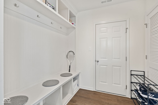 1026 Sorrell Pass, Greenwood, IN 46143 - mudroom featuring dark wood-style floors
