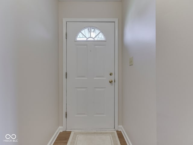 824 Ashton Park Dr, Greenwood, IN 46143 - entryway with wood finished floors and baseboards