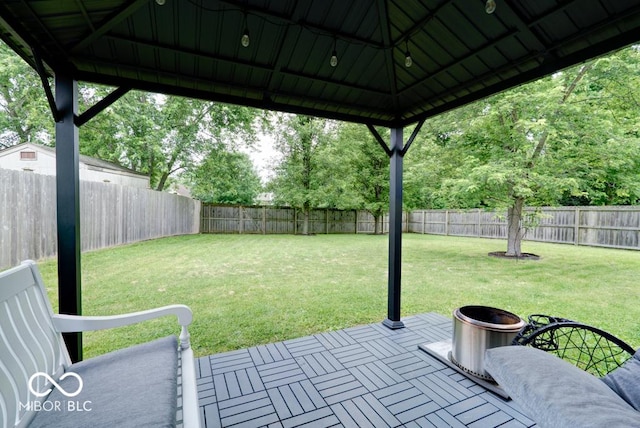 12157 Longstraw Dr, Indianapolis, IN 46236 - view of yard featuring a patio area