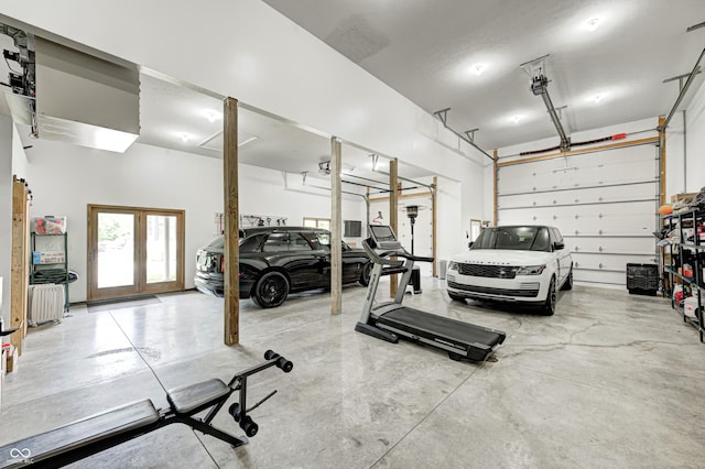 4181 Whitetail Woods Dr, Bargersville, IN 46106 - garage featuring french doors