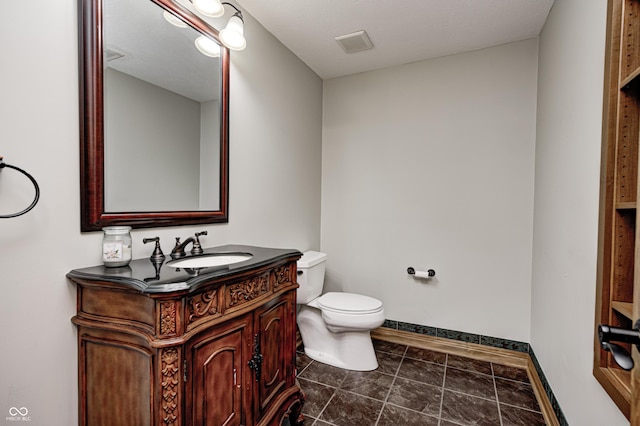 4181 Whitetail Woods Dr, Bargersville, IN 46106 - bathroom with vanity, toilet, and baseboards