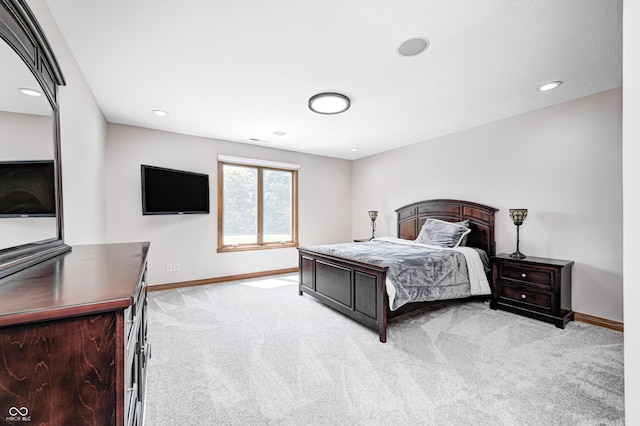 4181 Whitetail Woods Dr, Bargersville, IN 46106 - bedroom with baseboards, carpet, and recessed lighting