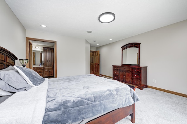 4181 Whitetail Woods Dr, Bargersville, IN 46106 - bedroom featuring carpet flooring, baseboards, and recessed lighting