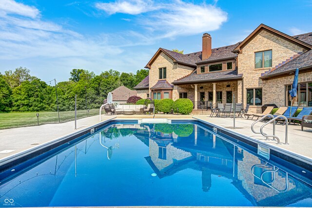 4181 Whitetail Woods Dr, Bargersville, IN 46106 - view of pool with a patio area