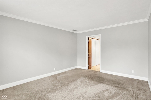 7430 Railway Ct, Indianapolis, IN 46256 - unfurnished room with crown molding, baseboards, and carpet flooring