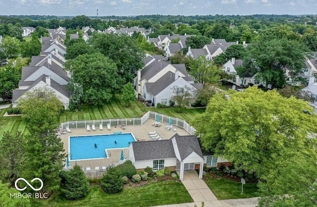 9664 Legare St Unit 2601, Fishers, IN 46038 - aerial view of residential area featuring a pool area