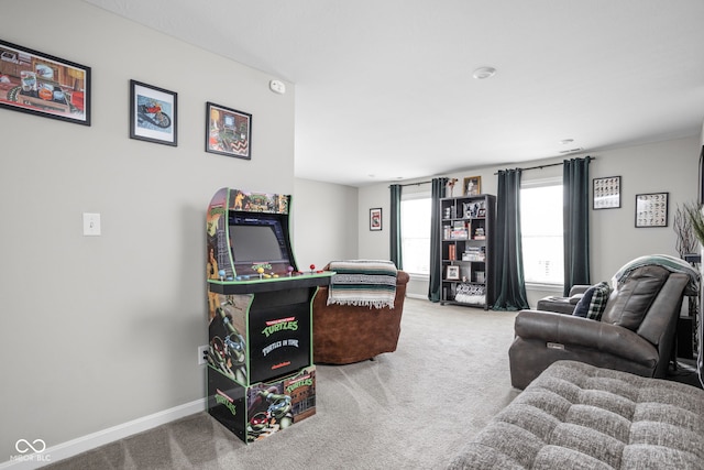 6305 N Woodhaven Dr, Mccordsville, IN 46055 - carpeted living area featuring baseboards